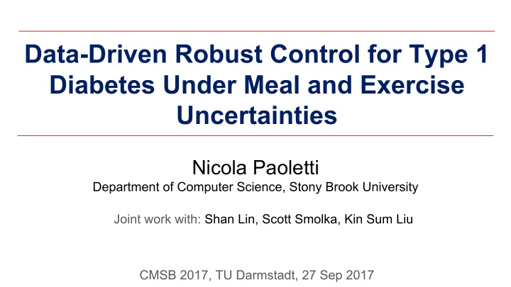 data driven robust control for type 1 diabetes under meal