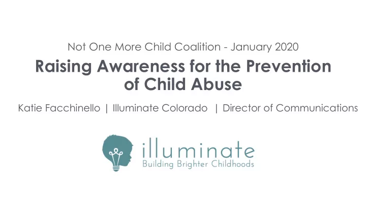 raising awareness for the prevention of child abuse