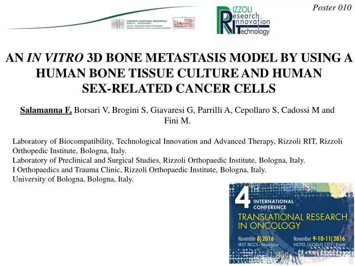 an in vitro 3d bone metastasis model by using a human