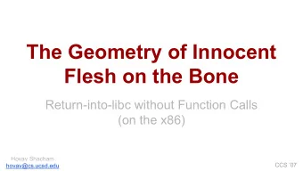 The Geometry of Innocent  Flesh on the Bone  Return-into-libc without Function Calls  (on the x86)