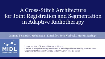 A Cross-Stitch Architecture  for Joint Registration and Segmentation  in Adaptive Radiotherapy
