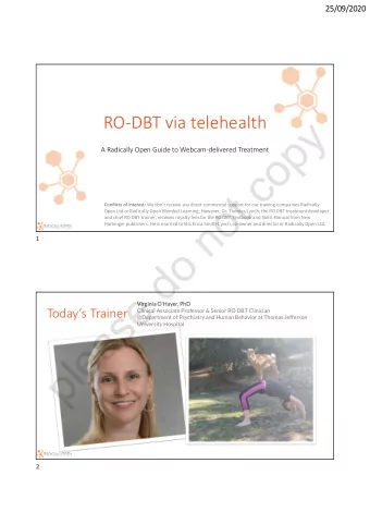 y  RO-DBT via telehealth  p  o  A Radically Open Guide to Webcam-delivered Treatment  c  t  o