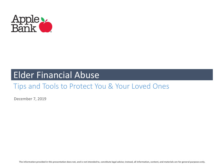 elder financial abuse