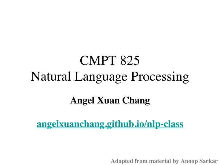 cmpt 825 natural language processing