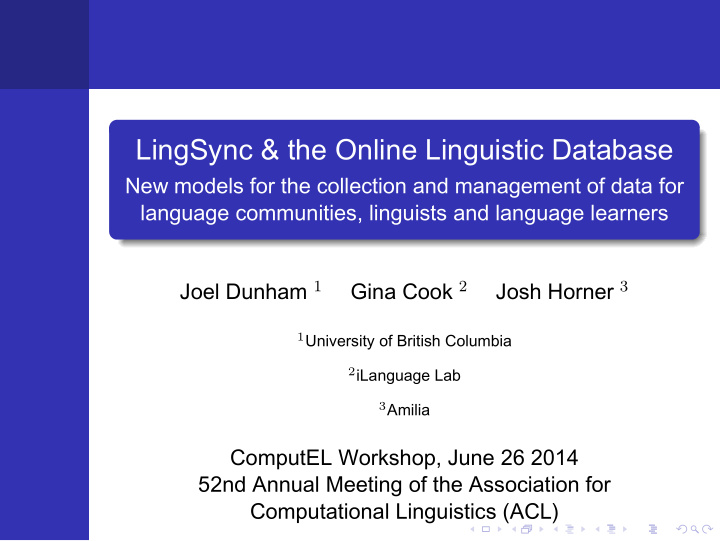 lingsync the online linguistic database