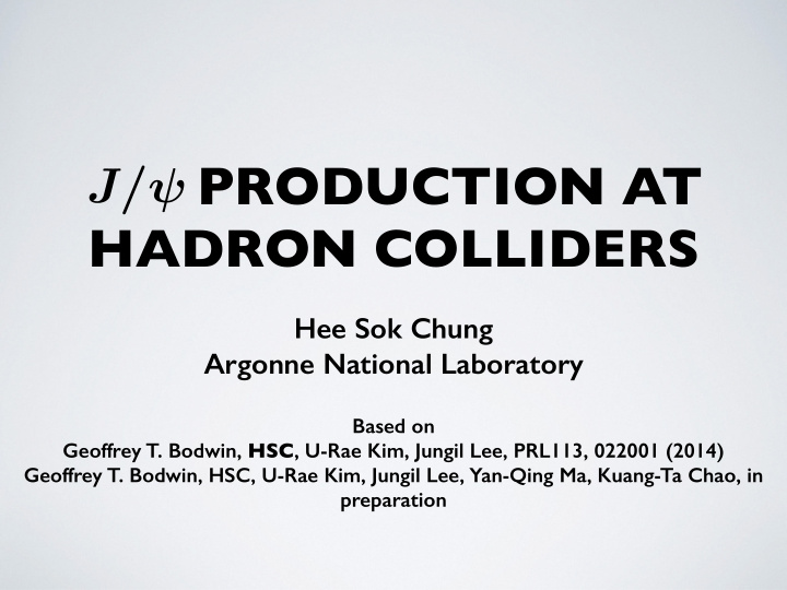 production at hadron colliders