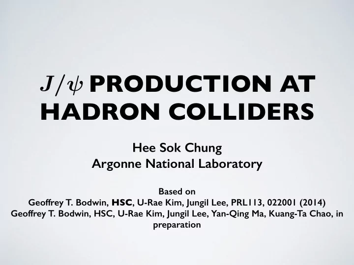 production at hadron colliders