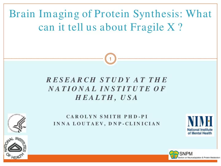 brain imaging of protein synthesis what can it tell us