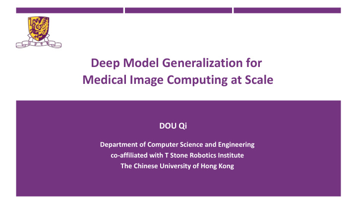 deep model generalization for