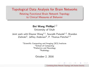 Topological Data Analysis for Brain Networks  Relating Functional Brain Network Topology  to