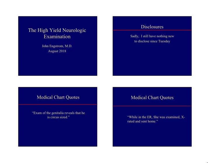 the high yield neurologic examination