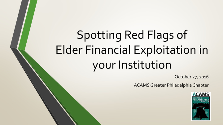spotting red flags of elder financial exploitation in