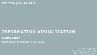 INFORMATION VISUALIZATION  Alvitta Ottley  Washington University in St. Louis  Slide