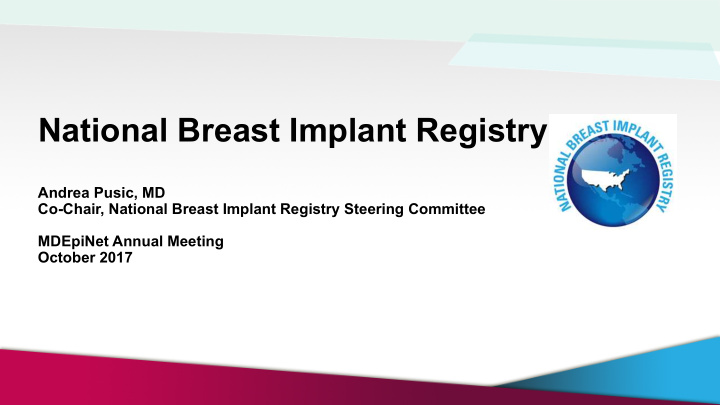 national breast implant registry