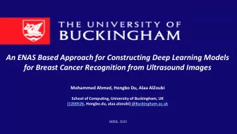 An ENAS Based Approach for Constructing Deep Learning Models  for Breast Cancer Recognition from