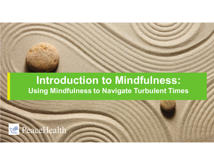 introduction to mindfulness