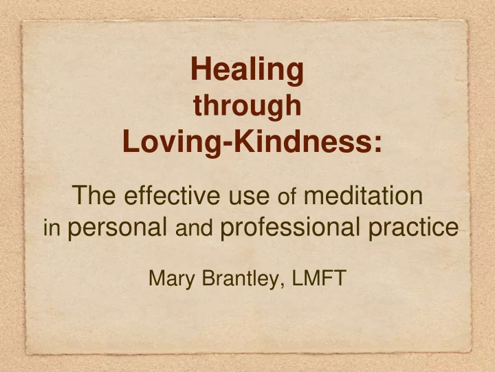 healing