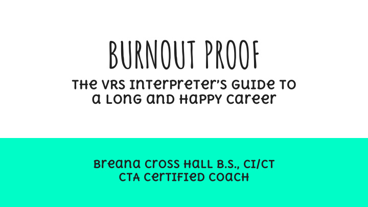 burnout proof