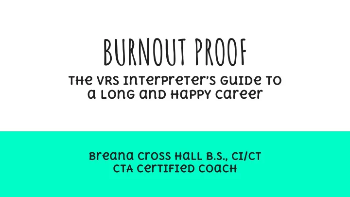 burnout proof