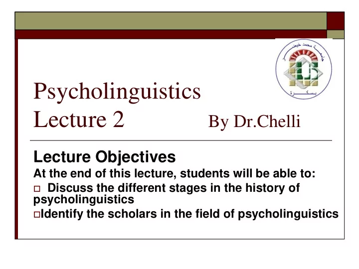 psycholinguistics