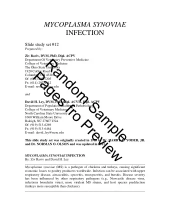 R  Department Of Veterinary Preventive Medicine  College of Veterinary Medicine  a  The Ohio State