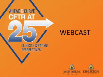 WEBCAST  PATRICK SOSNAY, MD  Assistant Professor of Medicine  Division of Pulmonary &amp; Critical