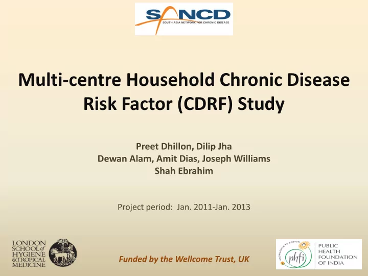 risk factor cdrf study