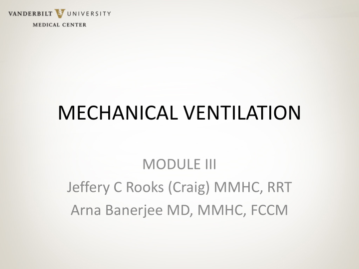 mechanical ventilation