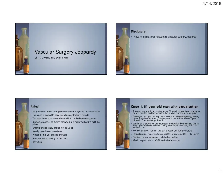 vascular surgery jeopardy