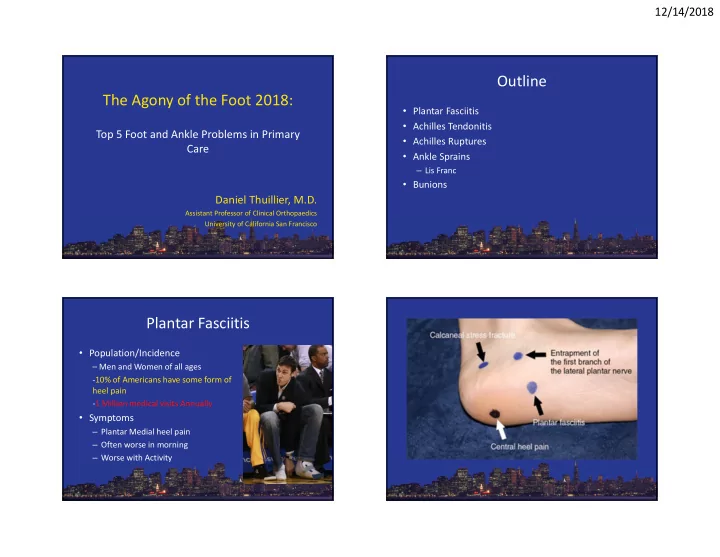 outline the agony of the foot 2018