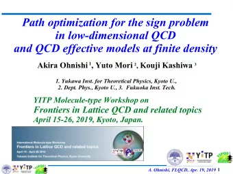 Path optimization for the sign problem  in low-dimensional QCD  and QCD effective models at finite
