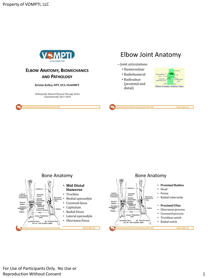 elbow joint anatomy