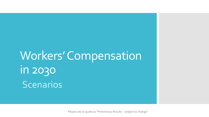 workers compensation in 2030