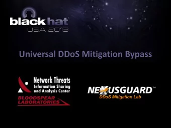 Universal DDoS Mitigation Bypass  DDoS Mitigation Lab  About Us  Industry body formed to foster