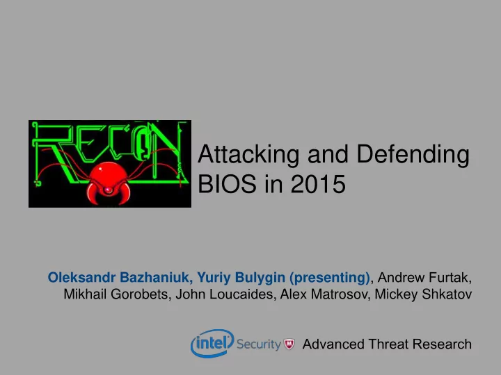 bios in 2015