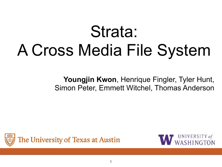 strata a cross media file system
