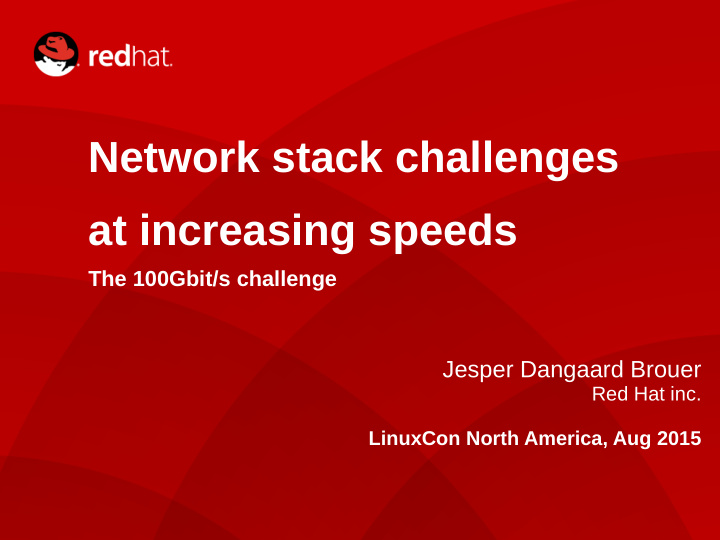 network stack challenges at increasing speeds