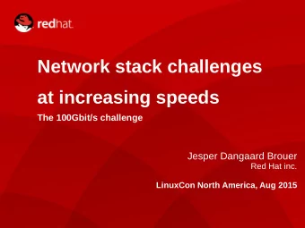 Network stack challenges  at increasing speeds  The 100Gbit/s challenge  Jesper Dangaard Brouer