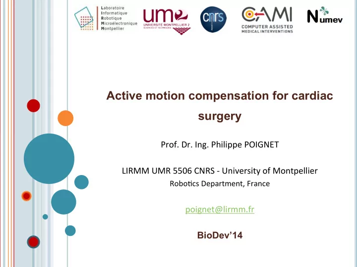 active motion compensation for cardiac