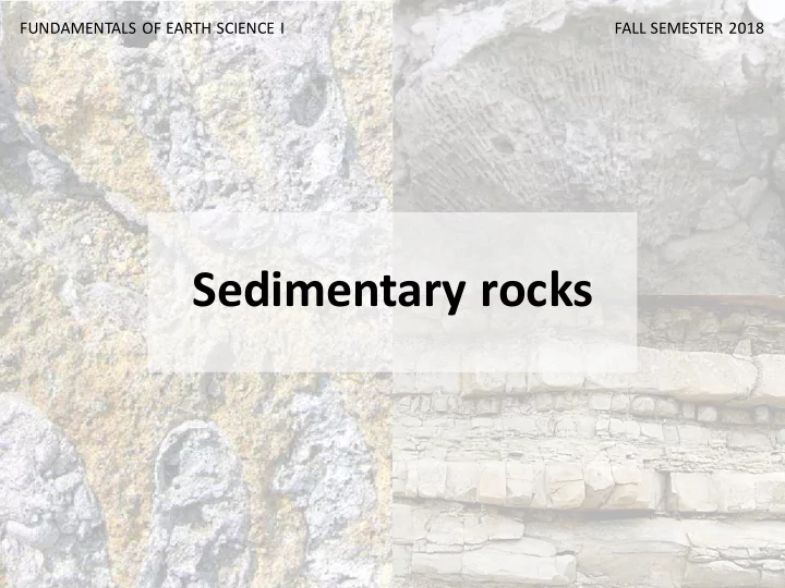 sedimentary rocks