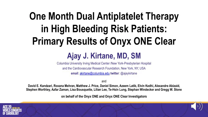 in high bleeding risk patients