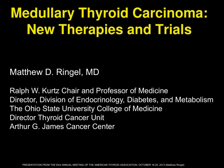 medullary thyroid carcinoma