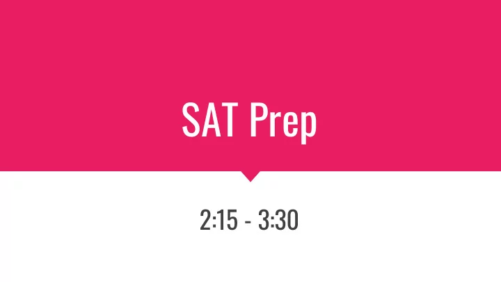 sat prep