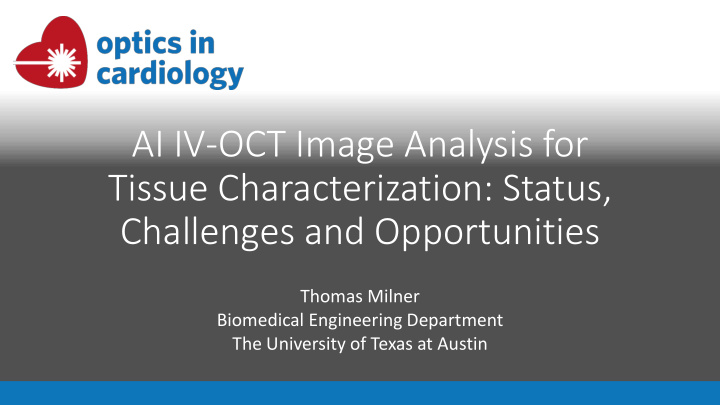 tissue characterization status challenges and