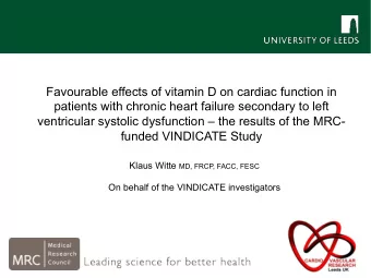 Favourable effects of vitamin D on cardiac function in  patients with chronic heart failure