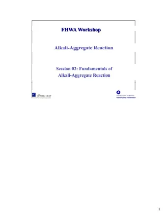 1  In this presentation the two types of alkali-aggregate reaction  ASR and ACR will  de