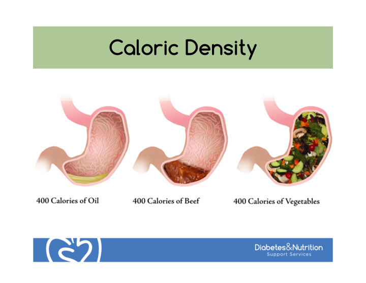 caloric density surgically created density studies link