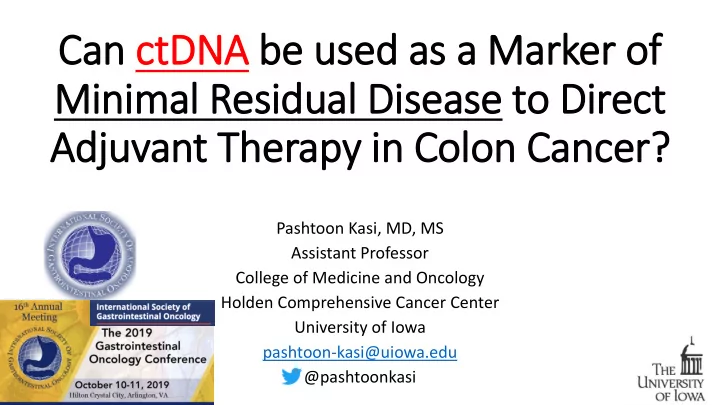 can can ctd ctdna be used as as a a mark arker of of