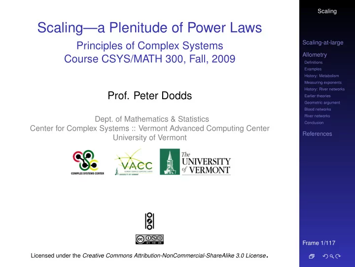 scaling a plenitude of power laws