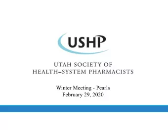 Winter Meeting - Pearls  February 29, 2020  EM Pearls - New, Old, Borrowed &amp; Blue  Cole Sloan